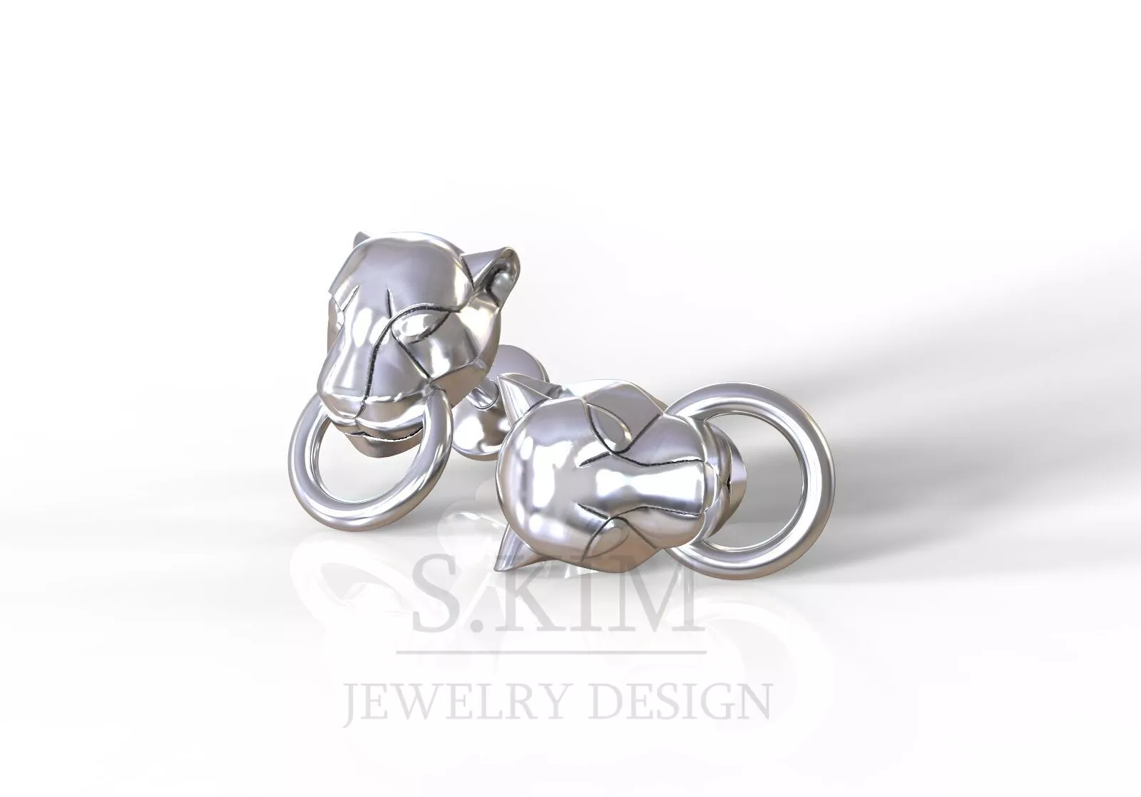 Puma earrings 3D print model