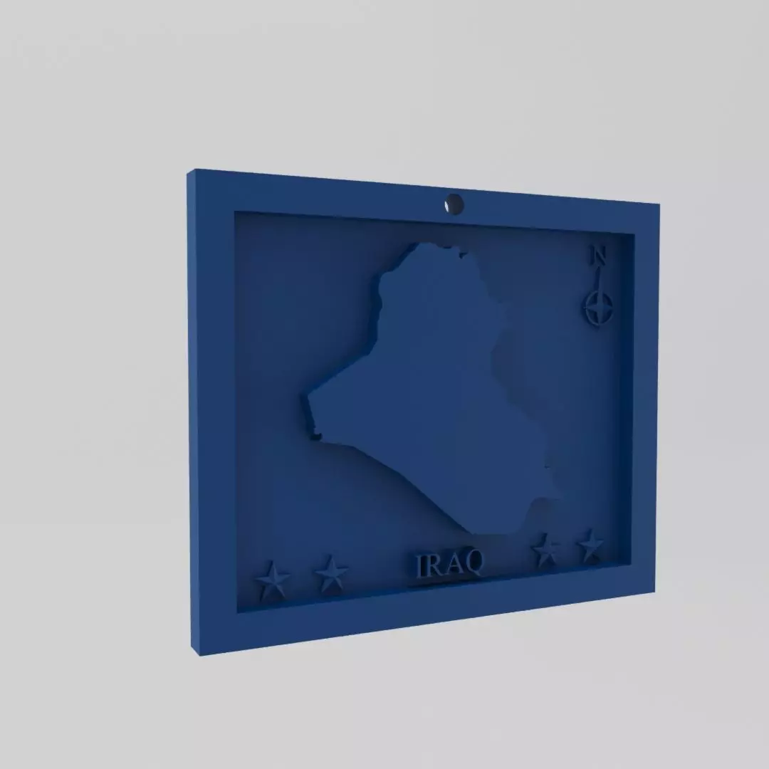 Iraq Map 3d Print Model 3D print model_0