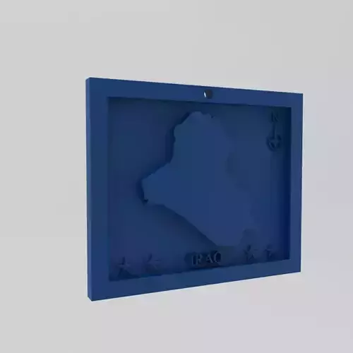 Iraq Map 3d Print Model