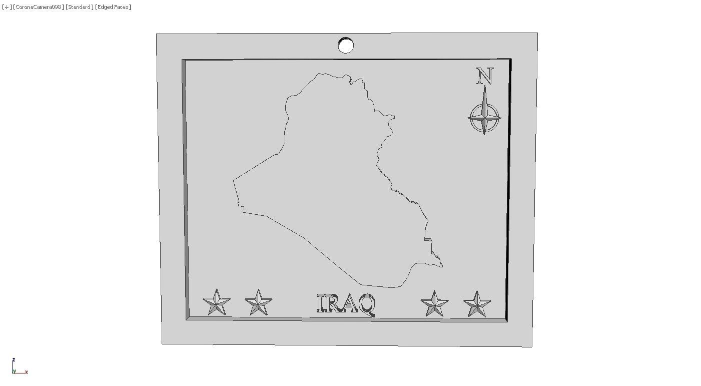 Iraq Map 3d Print Model 3D print model_5
