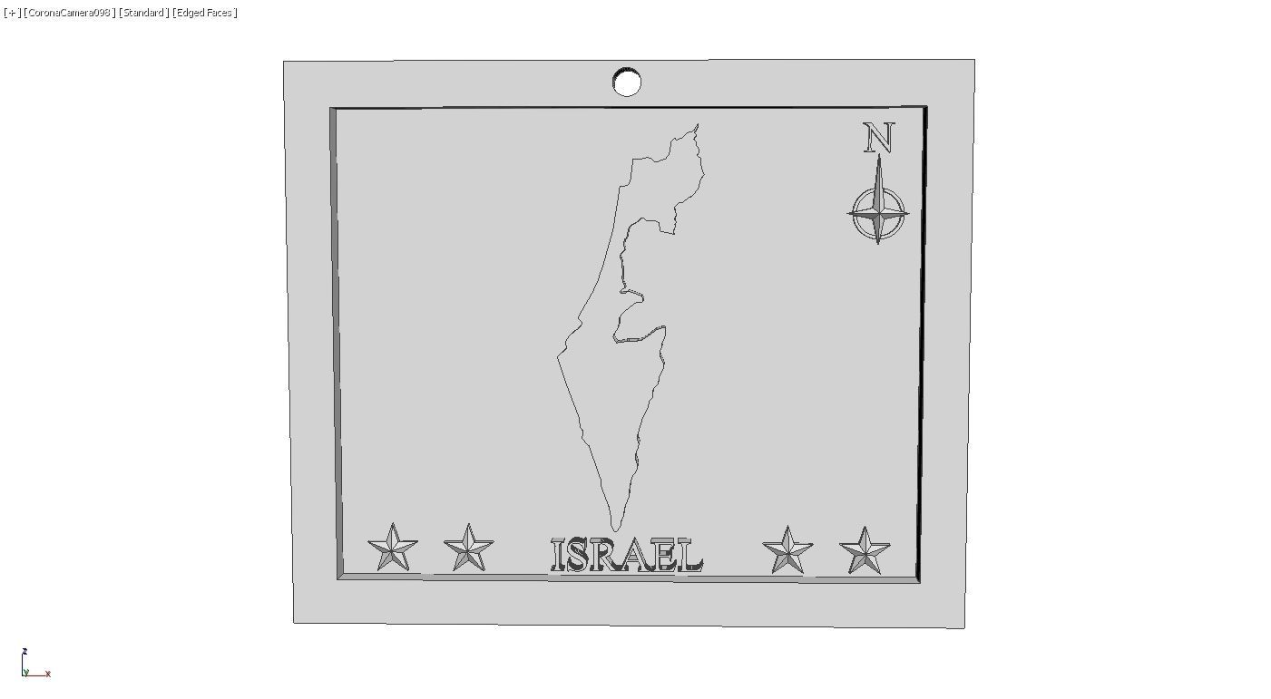 Israel Map 3d Print Model 3D print model_5