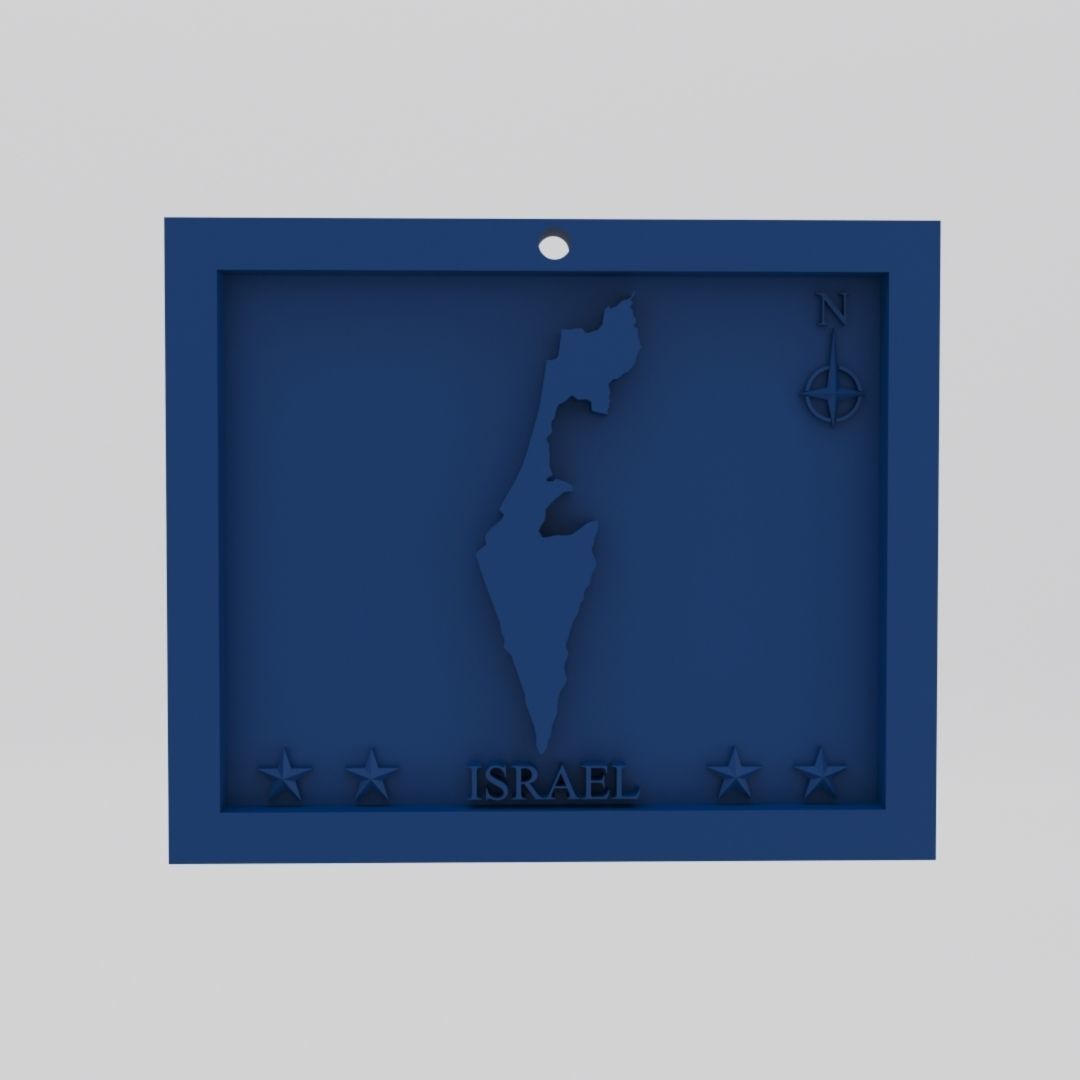 Israel Map 3d Print Model 3D print model_1