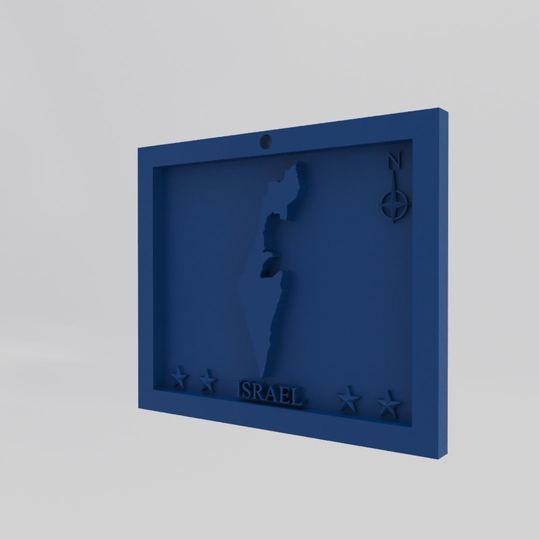 Israel Map 3d Print Model 3D print model_2