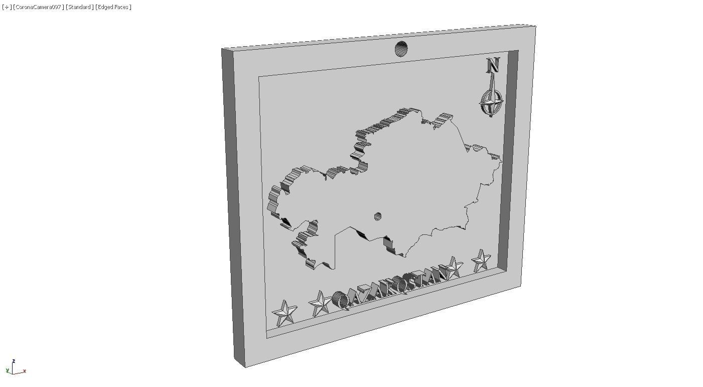 Kazakhstan-Qazakqstan Map 3d Print Model 3D print model_4