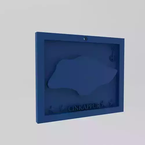 Singapore-Cinkappur Map 3d Print Model 3D print model