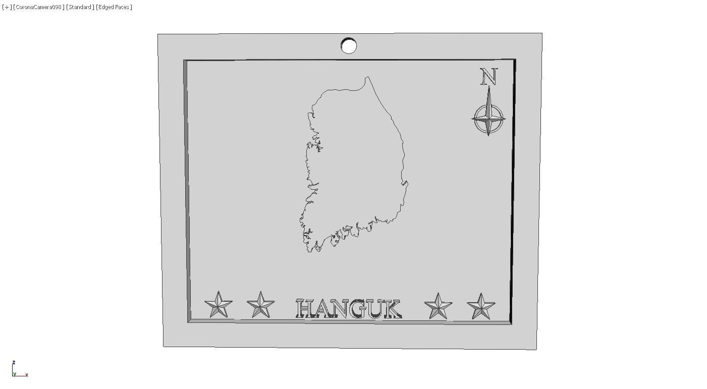 South Korea-Hanguk Map 3d Print Model 3D print model_5