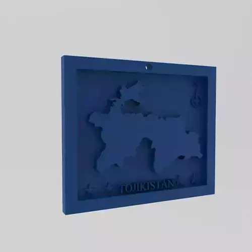 Tajikistan-Tojikistan Map 3d Print Model 3D print model