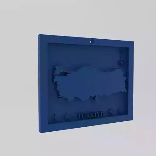Turkey-Turkiye Map 3d Print Model