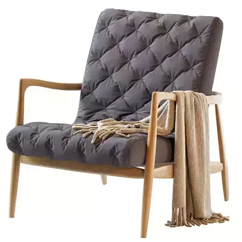 Callan lounge chair with blanket