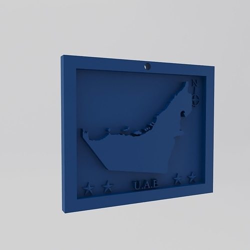 United Arab Emirates Map 3d Print Model 3D print model