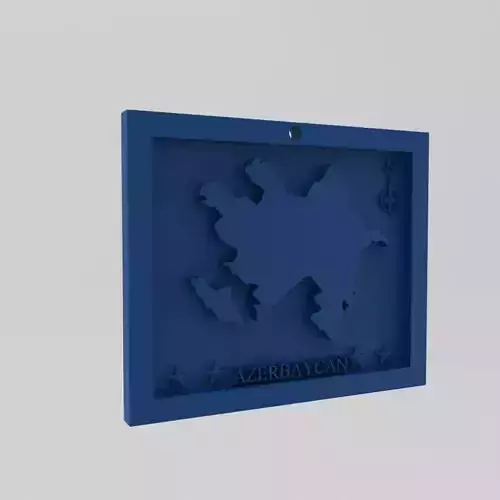 Azerbaijan-Azerbaycan Map 3d  Print Model