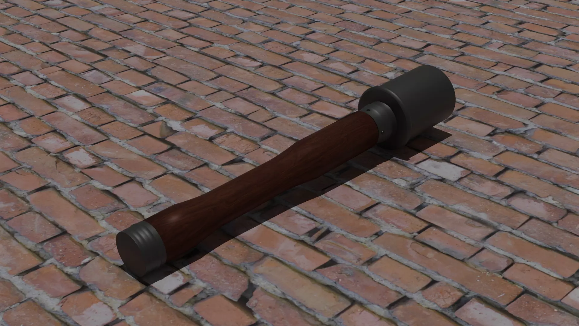 Stick Grenade  Free low-poly 3D model_0