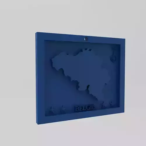 Belgium-Belgie Map 3d Print Model