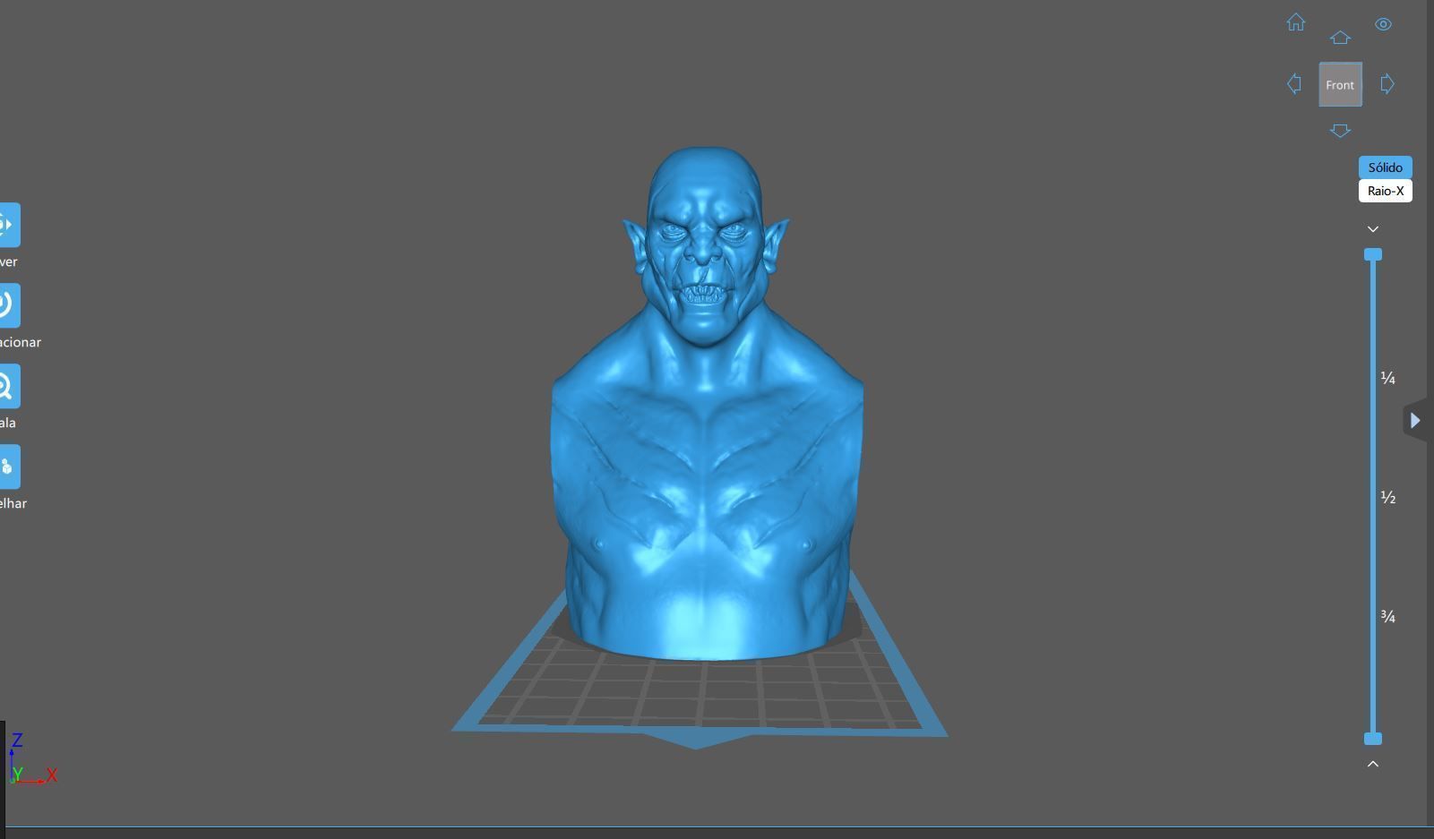 Azog The Defiler Bust Fan Art 3D print model_4