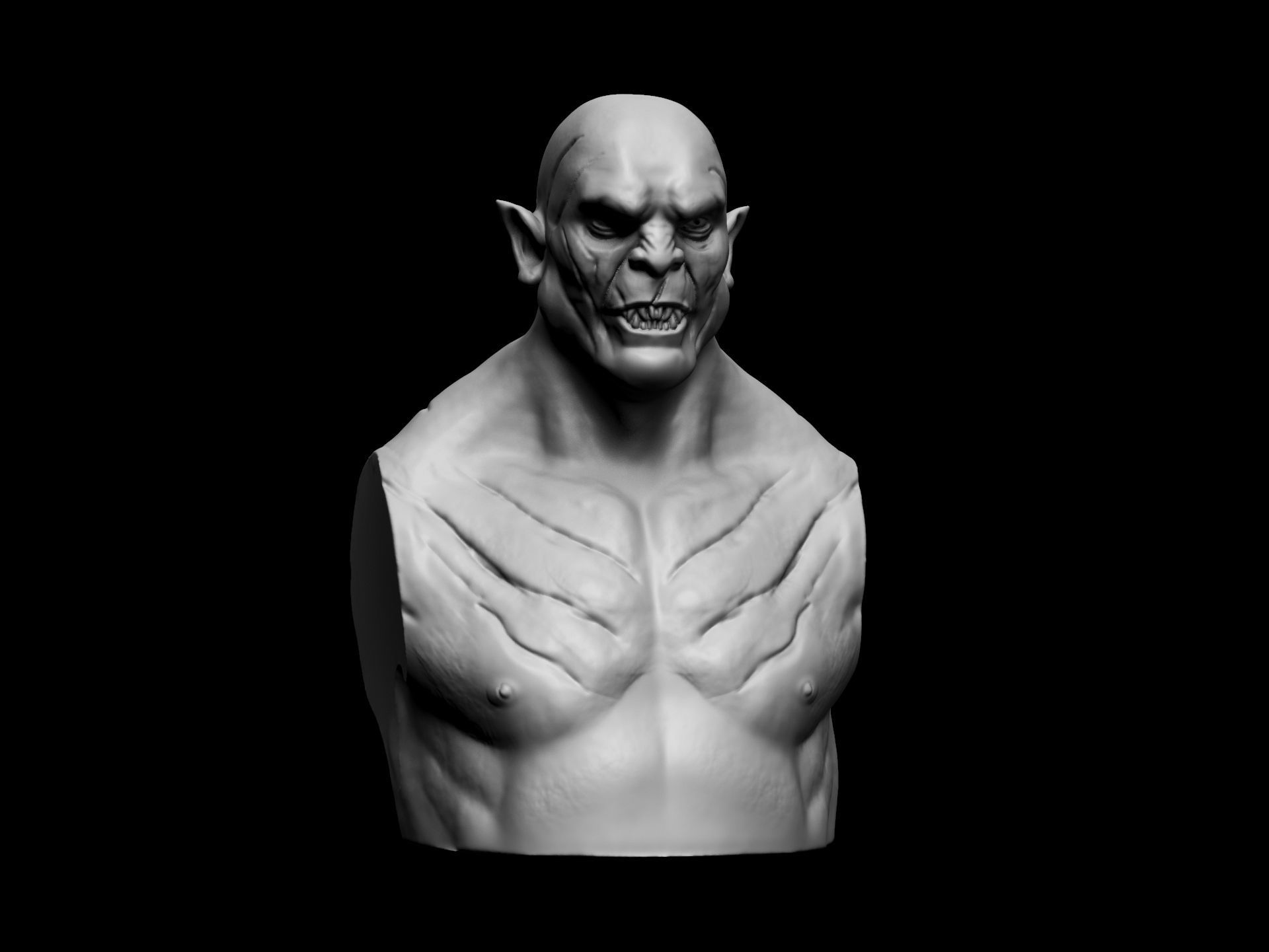 Azog The Defiler Bust Fan Art 3D print model_1