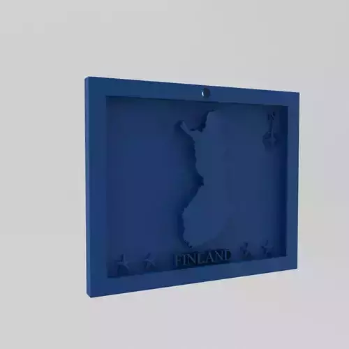 Finland Map 3d Print Model