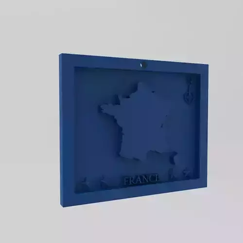 France Map 3d Print Model