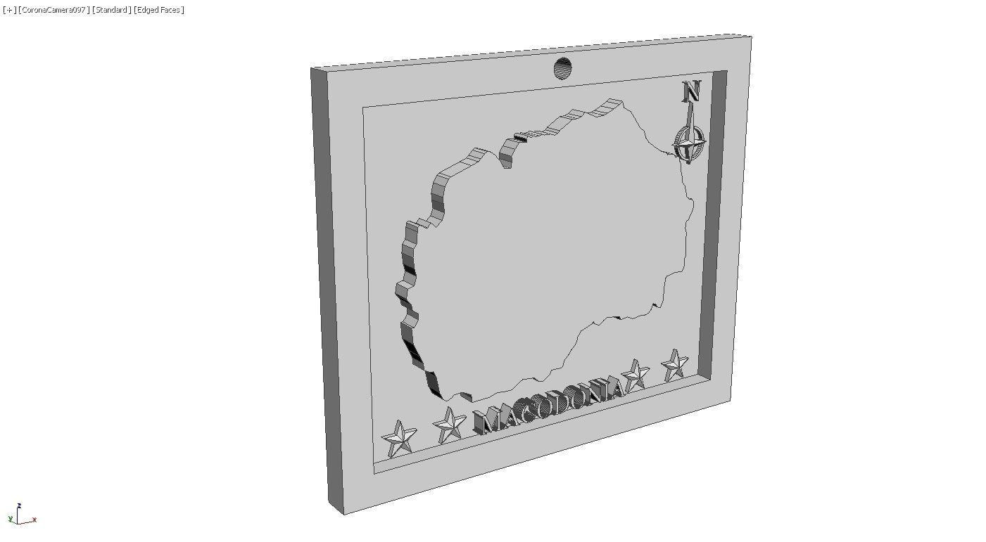 Macedonia-Macodonia Map 3d Print Model 3D print model_4