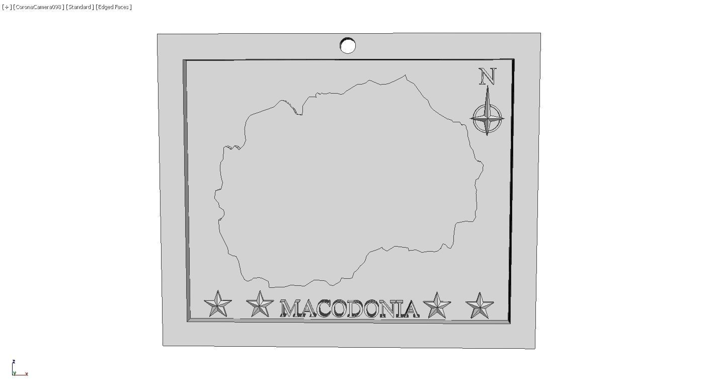 Macedonia-Macodonia Map 3d Print Model 3D print model_5
