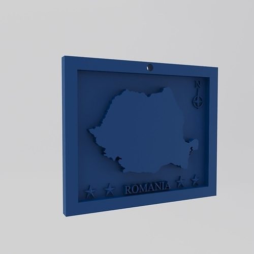 Romania Map 3d Print Model 3D print model
