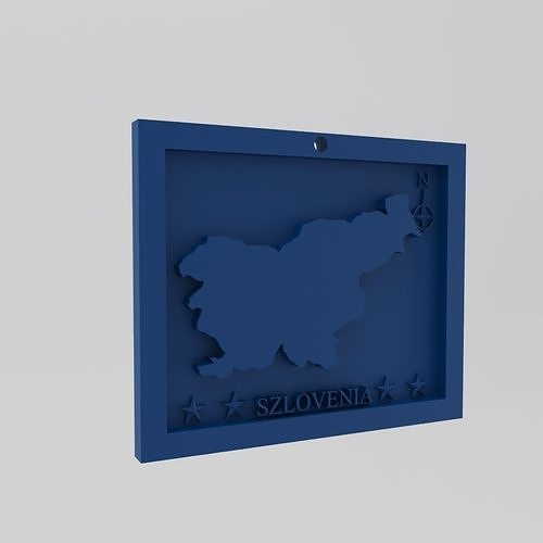 Slovenia-Szlovenia Map 3d Print Model 3D print model