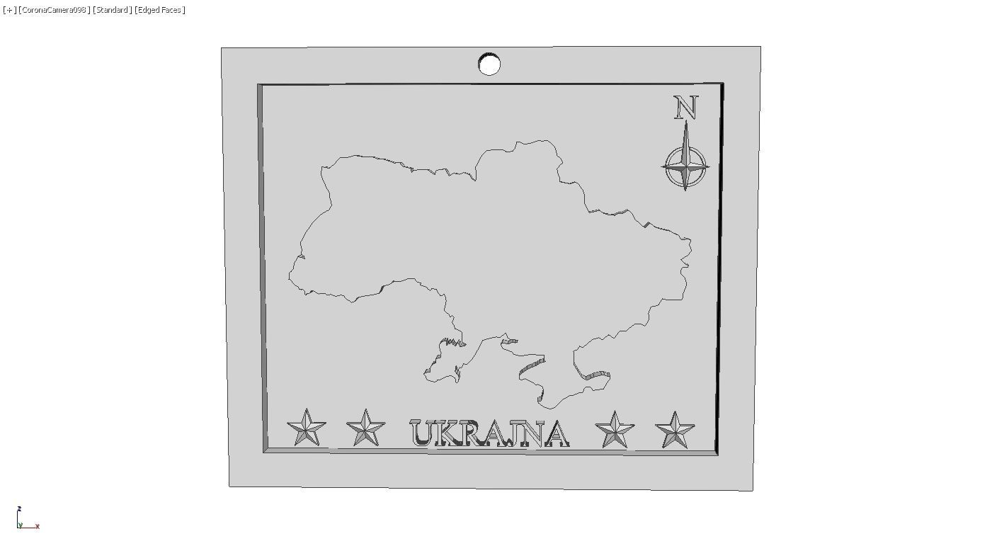 Ukraine-Ukrajna Map 3d Print Model 3D print model_5