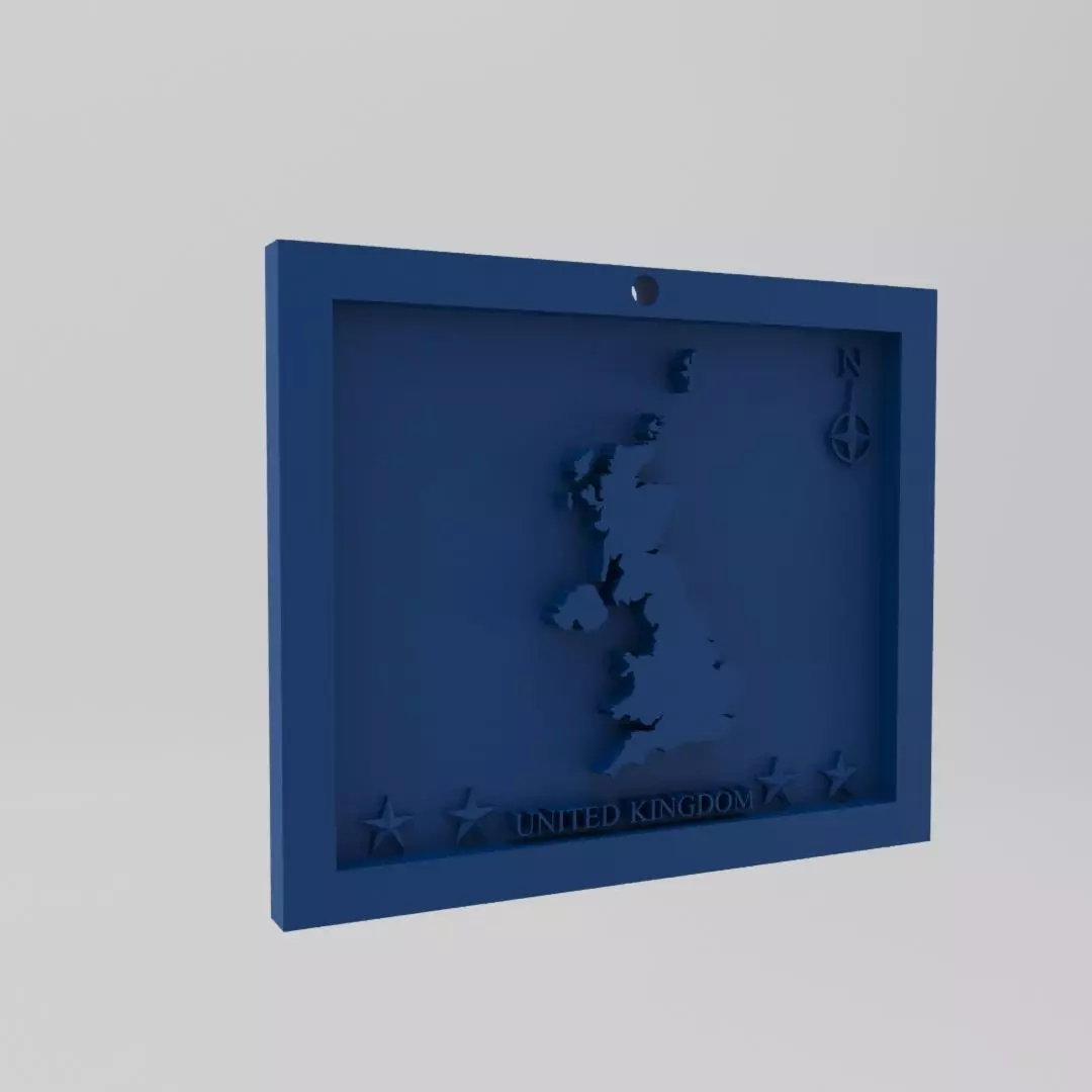 United Kingdom Map 3d Print Model 3D print model