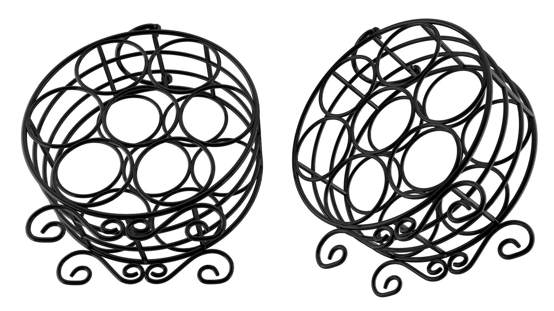 Circular Wine Rack Wine Bottles 3D model_12