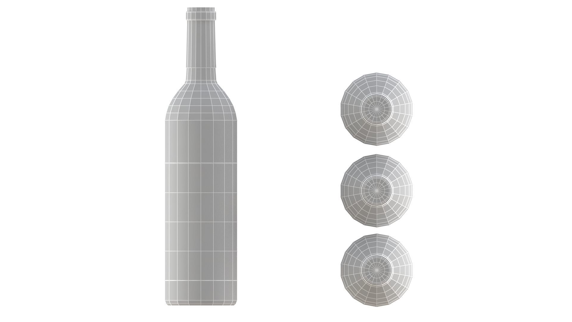 Circular Wine Rack Wine Bottles 3D model_27