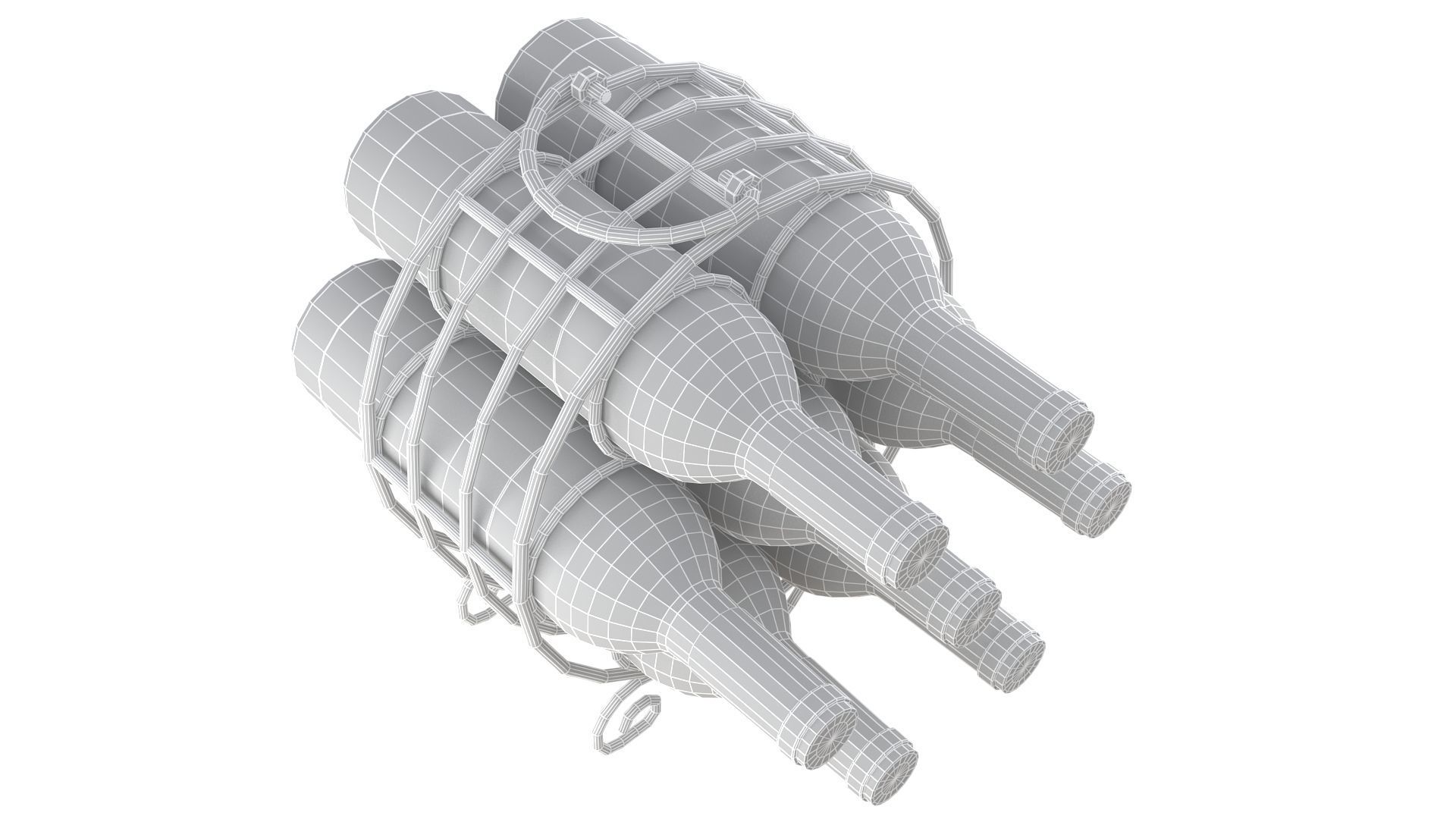 Circular Wine Rack Wine Bottles 3D model_22