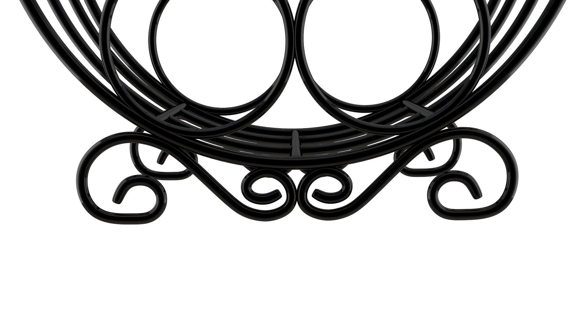 Circular Wine Rack Wine Bottles 3D model_16