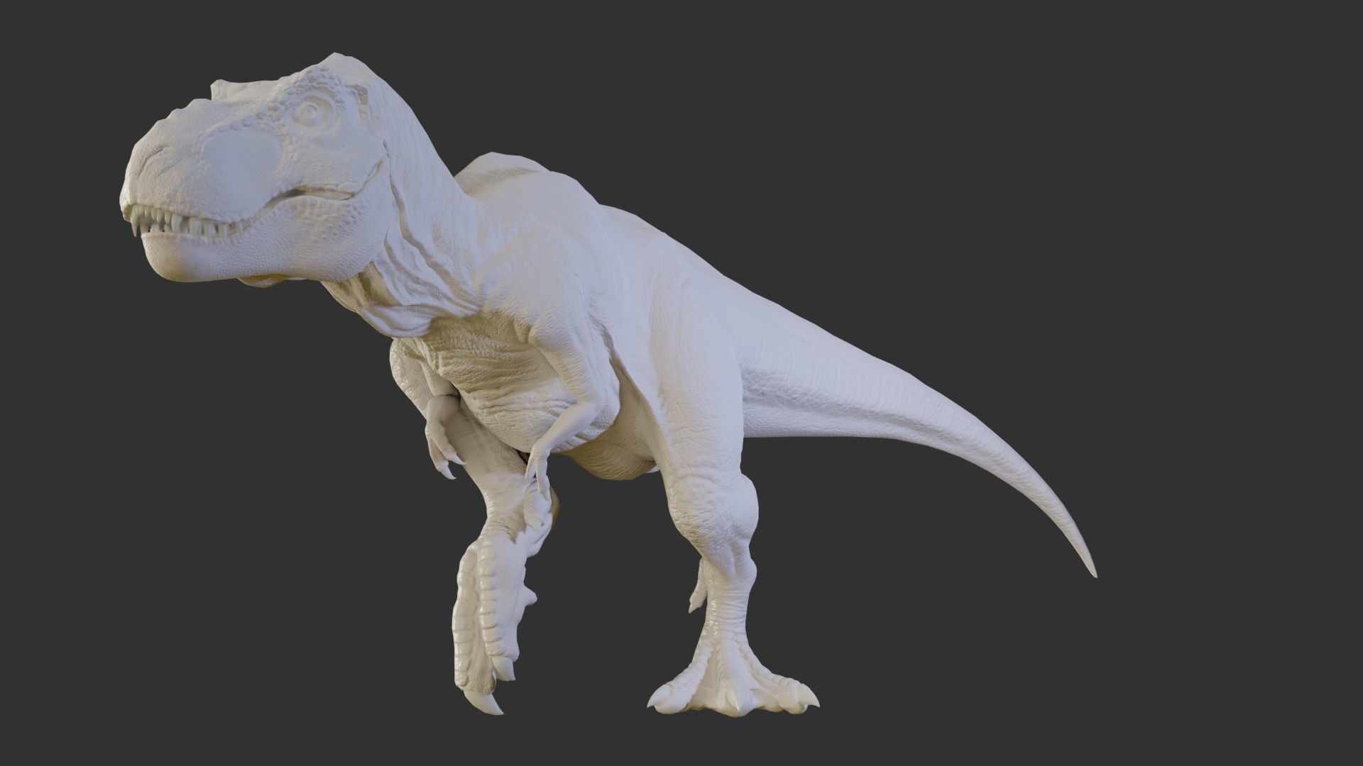 Jurassic Park Tyrannosaurus Rex Blender Low-poly Low-poly 3D model_11