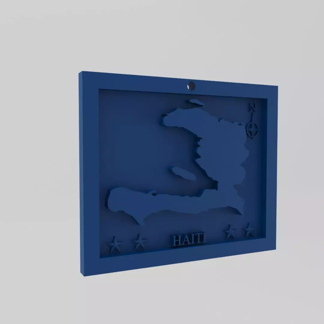 Haiti Map 3d Print Model 3D print model