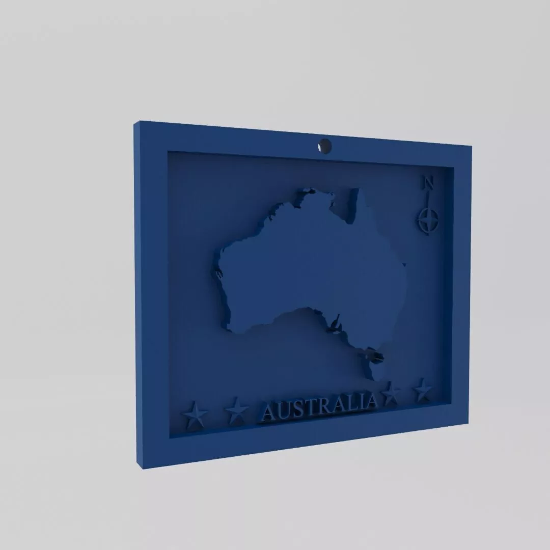 Australia Map 3d Print Model 3D print model