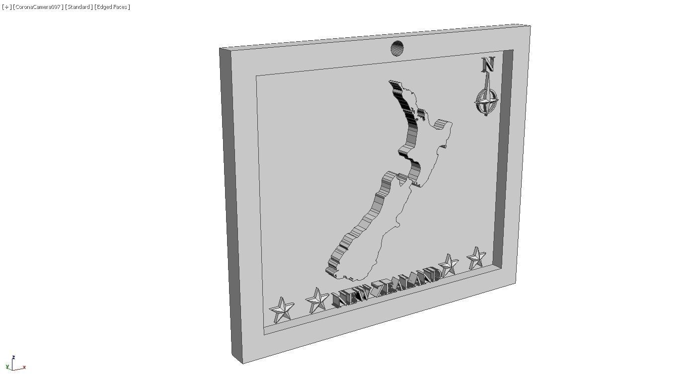 New Zealand Map 3d Print Model 3D print model_4