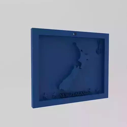New Zealand Map 3d Print Model