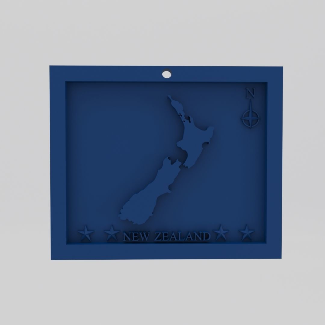 New Zealand Map 3d Print Model 3D print model_1