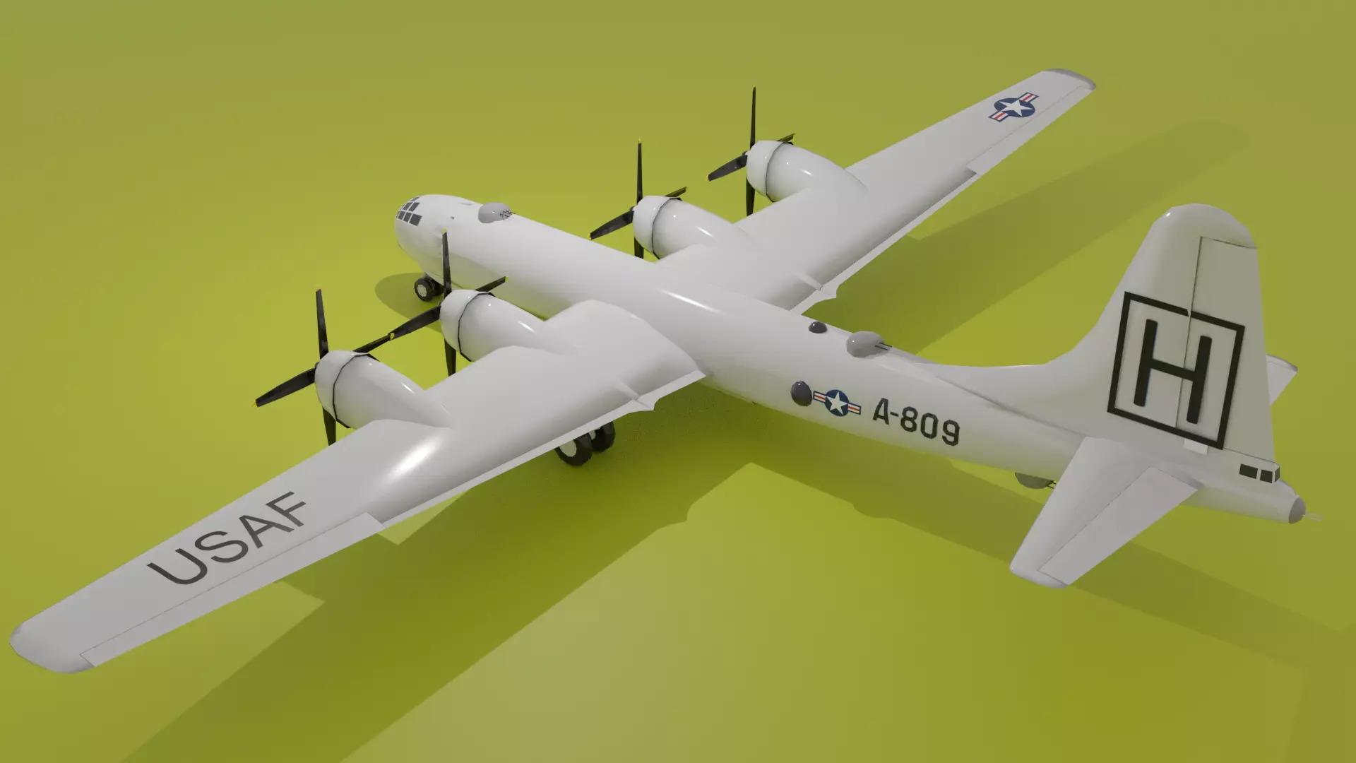 B 29 Superfortress Low Poly Low-poly 3D model