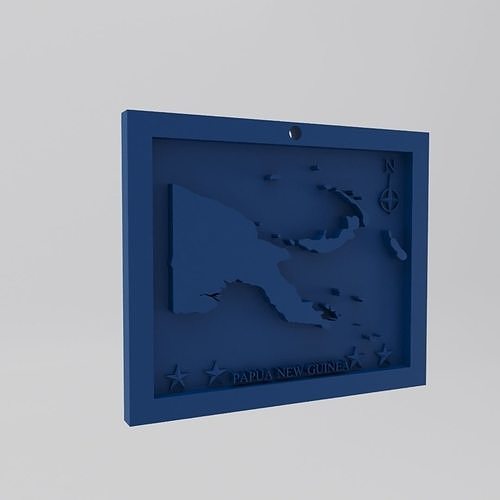 Papua New Guinea Map 3d Print Model 3D print model