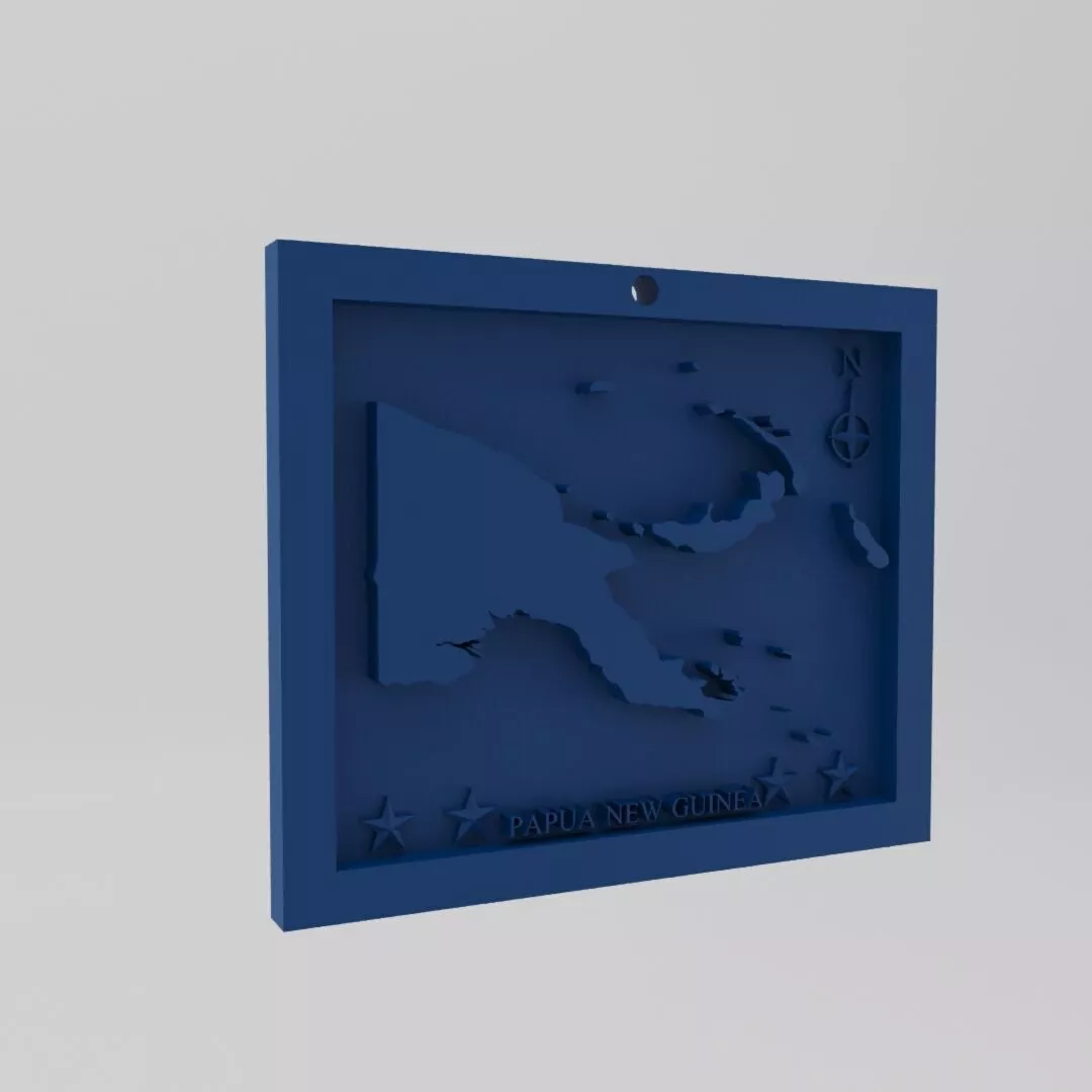 Papua New Guinea Map 3d Print Model 3D print model