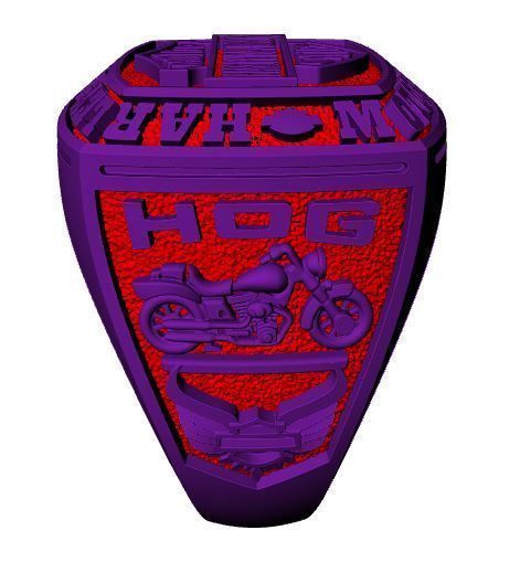 mens ring harley-davidson  3D print model_9