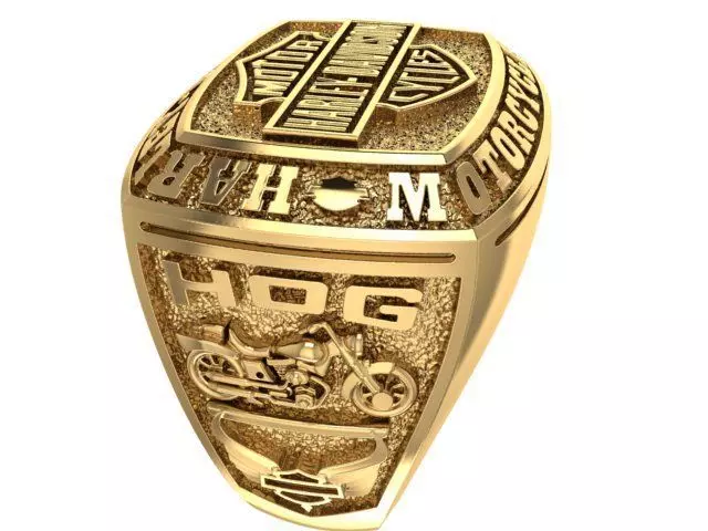 mens ring harley-davidson  3D print model_0