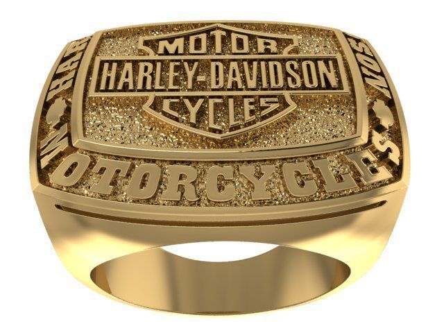 mens ring harley-davidson  3D print model_7