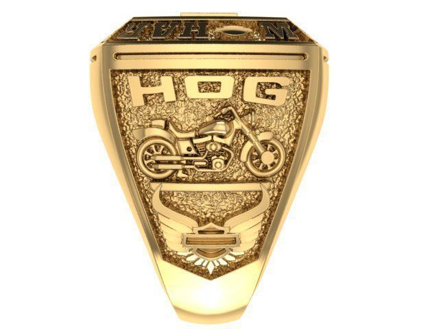 mens ring harley-davidson  3D print model_6