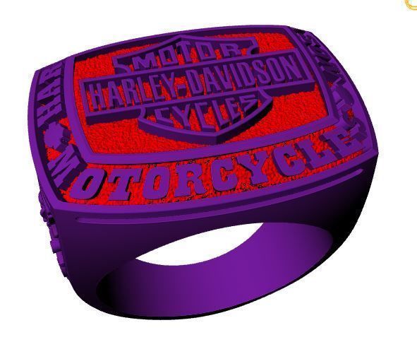mens ring harley-davidson  3D print model_8