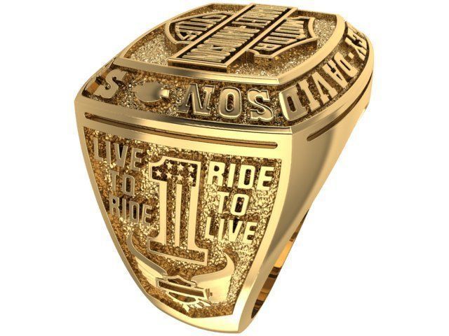 mens ring harley-davidson  3D print model_4