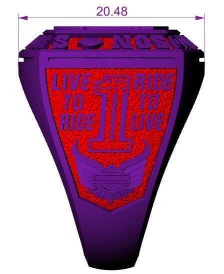 mens ring harley-davidson  3D print model_13