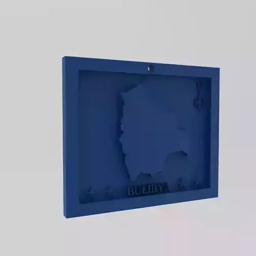 Bolivia-Bulibya Map 3d Print Model