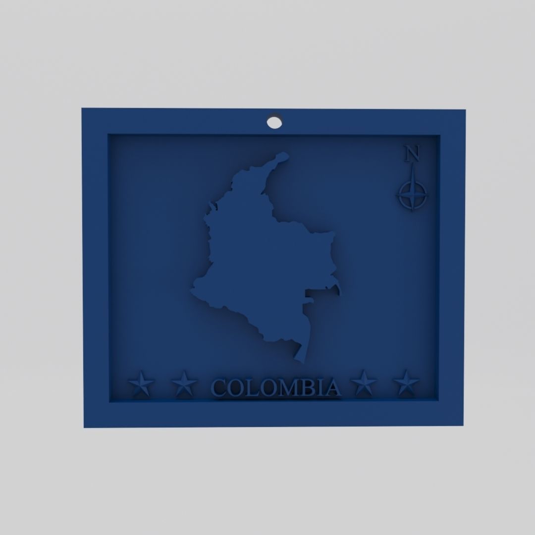 Colombia Map 3d Print Model 3D print model_1