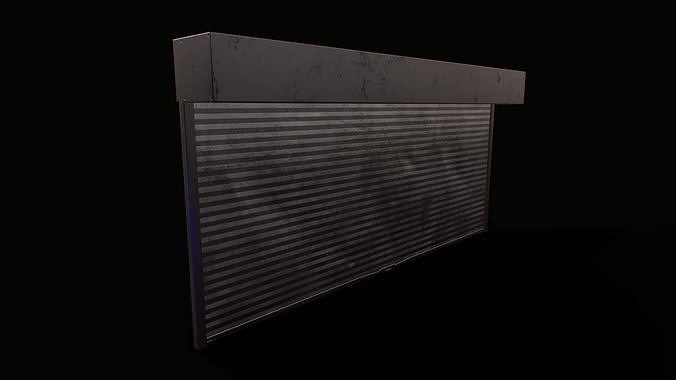 Roller Shutter Animated Low-poly 3D model